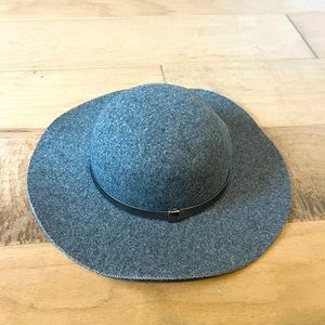 Toddler felt grey large brim hat